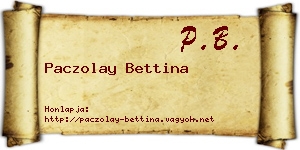 Paczolay Bettina névjegykártya